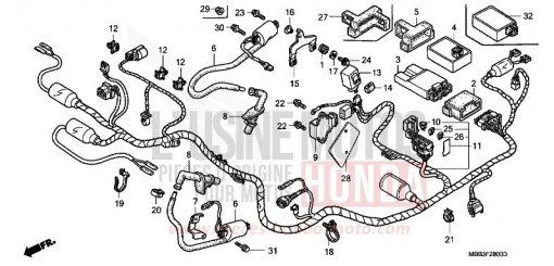 FAISCEAU DES FILS VTR1000FX de 1999